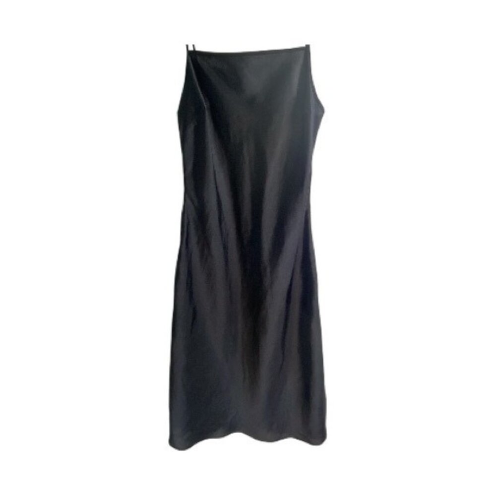 Wilfred Free by Aritzia Black Satin Slip Dress – Size M
